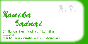 monika vadnai business card